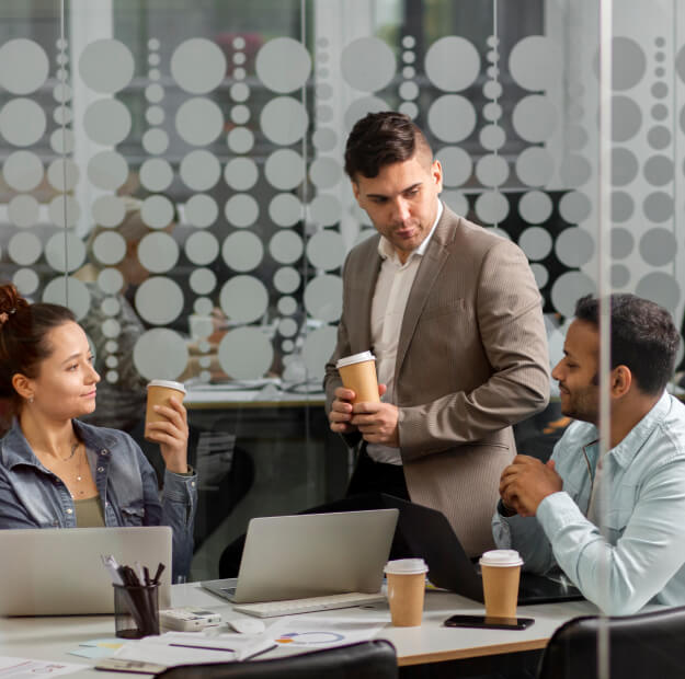 R Cube Dev team collaborating on a client project