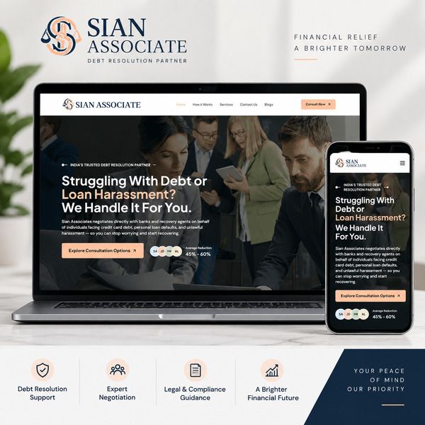 Sian Associates website homepage overview